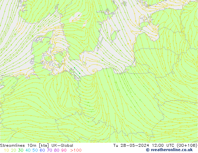 Linea di flusso 10m UK-Global mar 28.05.2024 12 UTC