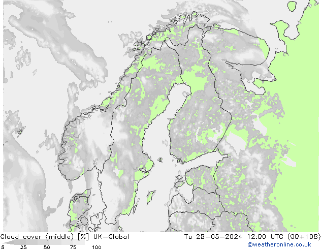 Nuages (moyen) UK-Global mar 28.05.2024 12 UTC