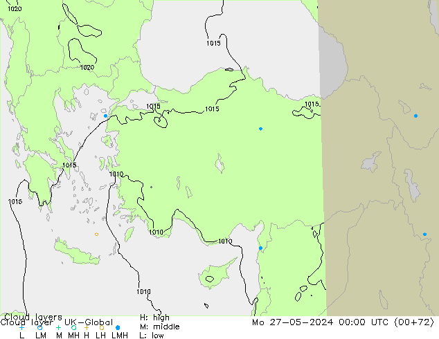 Cloud layer UK-Global Pzt 27.05.2024 00 UTC