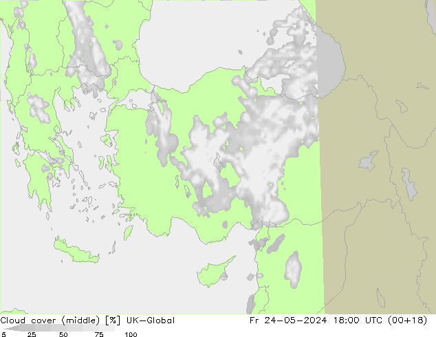 oblačnosti uprostřed UK-Global Pá 24.05.2024 18 UTC