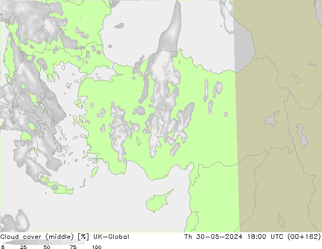 Cloud cover (middle) UK-Global Th 30.05.2024 18 UTC