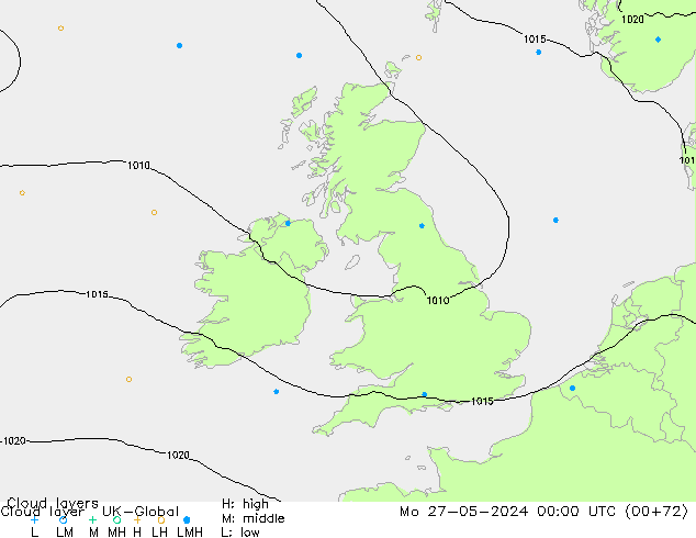 Cloud layer UK-Global  27.05.2024 00 UTC