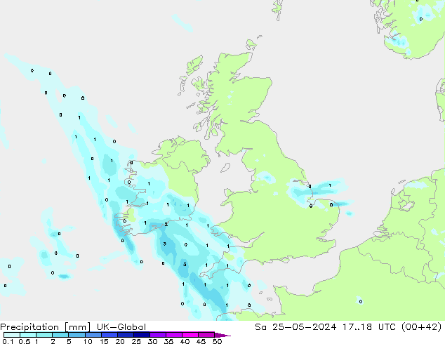 Precipitation UK-Global Sa 25.05.2024 18 UTC