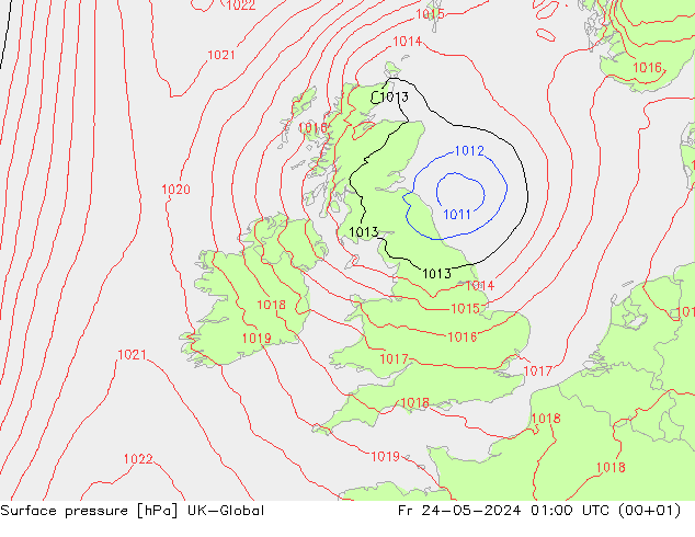 Presión superficial UK-Global vie 24.05.2024 01 UTC