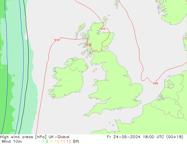 High wind areas UK-Global vie 24.05.2024 18 UTC
