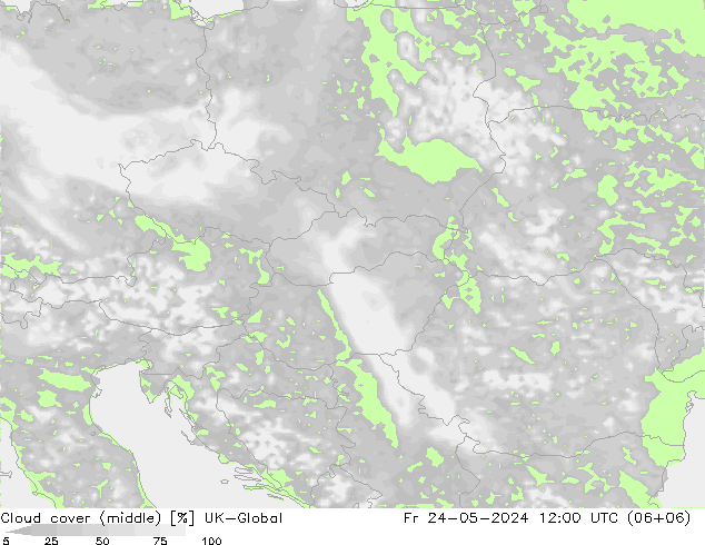 Cloud cover (middle) UK-Global Fr 24.05.2024 12 UTC