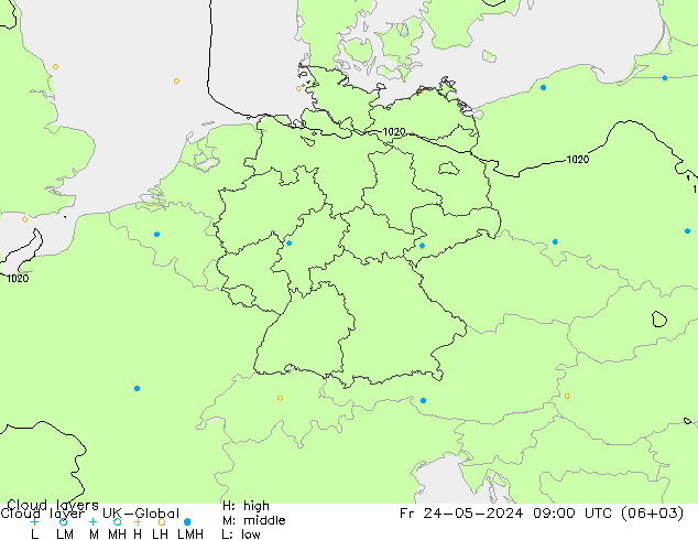 Cloud layer UK-Global vie 24.05.2024 09 UTC