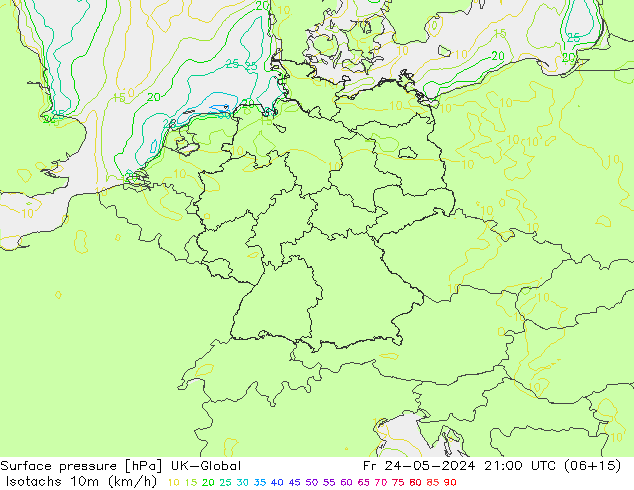 Isotaca (kph) UK-Global vie 24.05.2024 21 UTC