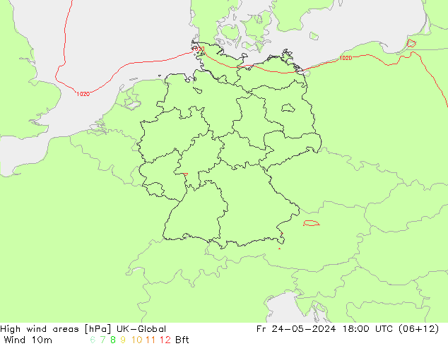 High wind areas UK-Global ven 24.05.2024 18 UTC