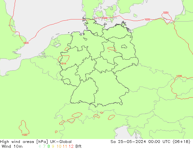 High wind areas UK-Global So 25.05.2024 00 UTC
