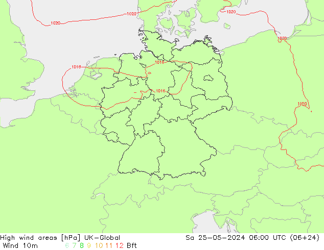 Windvelden UK-Global za 25.05.2024 06 UTC