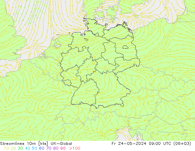 风 10m UK-Global 星期五 24.05.2024 09 UTC