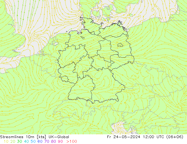 Streamlines 10m UK-Global Fr 24.05.2024 12 UTC