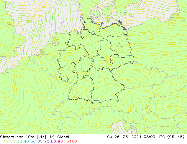 Streamlines 10m UK-Global Su 26.05.2024 03 UTC