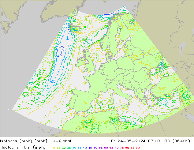 Isotachs (mph) UK-Global Sex 24.05.2024 07 UTC