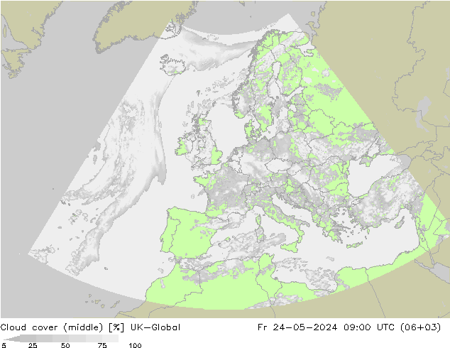 Cloud cover (middle) UK-Global Fr 24.05.2024 09 UTC