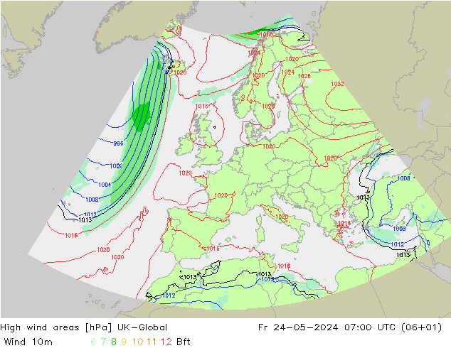 High wind areas UK-Global  24.05.2024 07 UTC