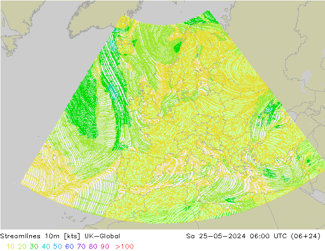 Rüzgar 10m UK-Global Cts 25.05.2024 06 UTC