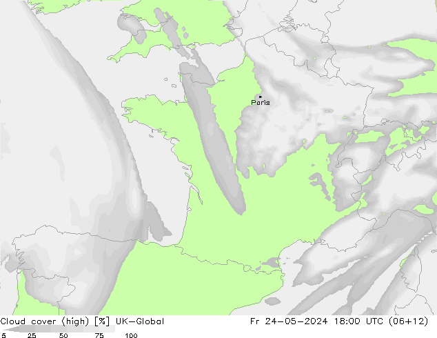 Nuages (élevé) UK-Global ven 24.05.2024 18 UTC