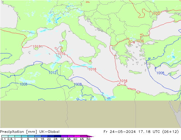 precipitação UK-Global Sex 24.05.2024 18 UTC