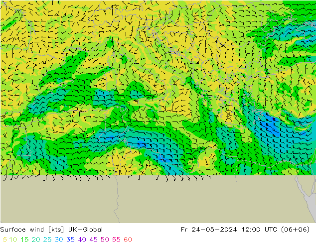 Vento 10 m UK-Global Sex 24.05.2024 12 UTC