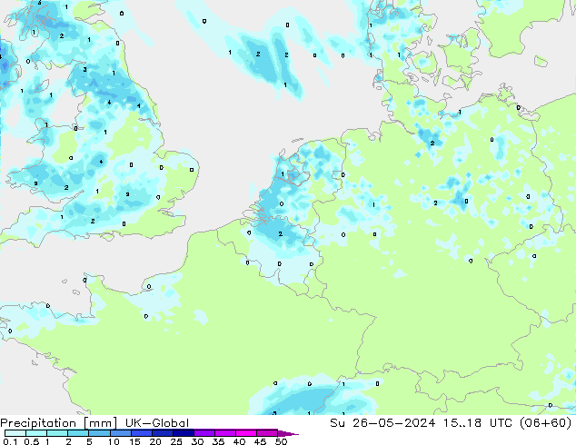 Srážky UK-Global Ne 26.05.2024 18 UTC