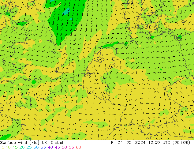 Bodenwind UK-Global Fr 24.05.2024 12 UTC