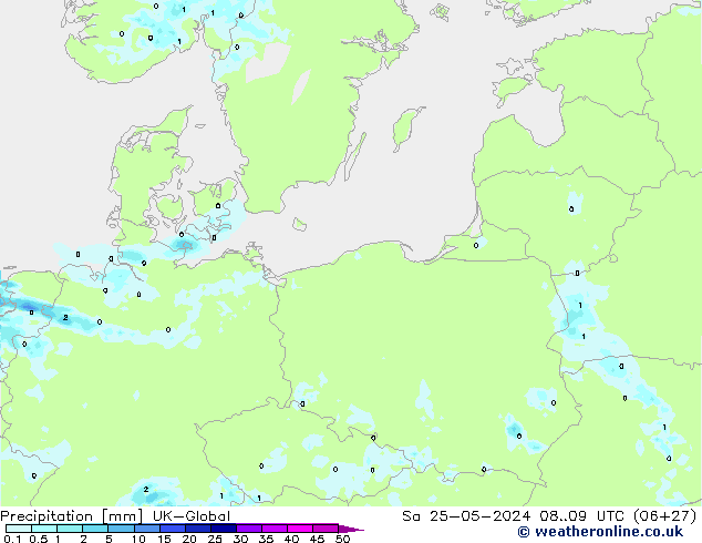 Neerslag UK-Global za 25.05.2024 09 UTC