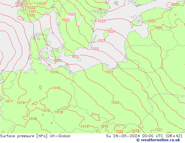 pressão do solo UK-Global Dom 26.05.2024 00 UTC