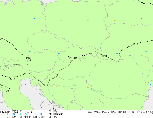 Wolkenlagen UK-Global wo 29.05.2024 06 UTC