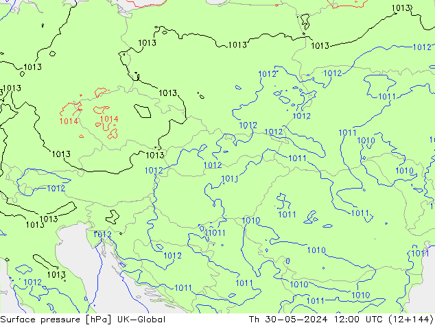 Luchtdruk (Grond) UK-Global do 30.05.2024 12 UTC