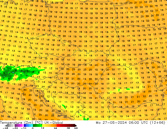 Temperatura (2m) UK-Global lun 27.05.2024 06 UTC