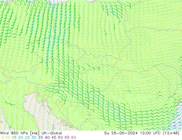  850 hPa UK-Global  26.05.2024 12 UTC