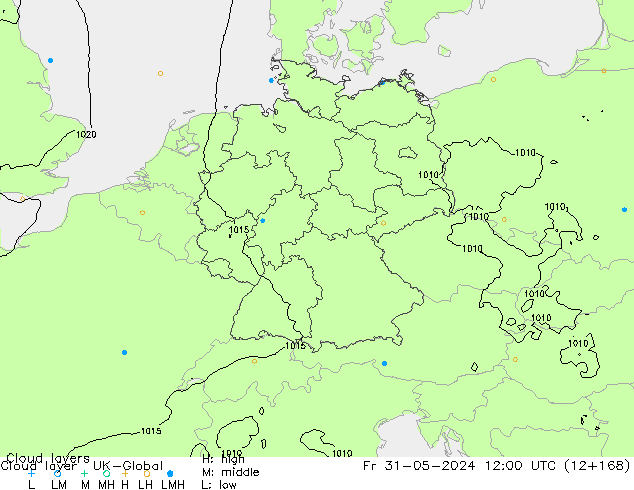 Wolkenlagen UK-Global vr 31.05.2024 12 UTC