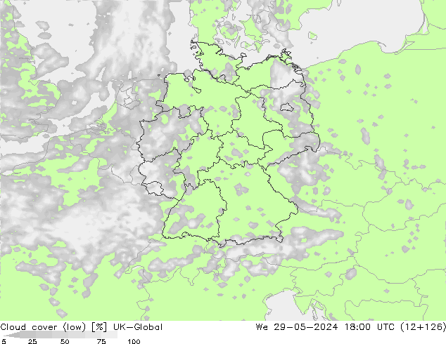 zachmurzenie (niskie) UK-Global śro. 29.05.2024 18 UTC