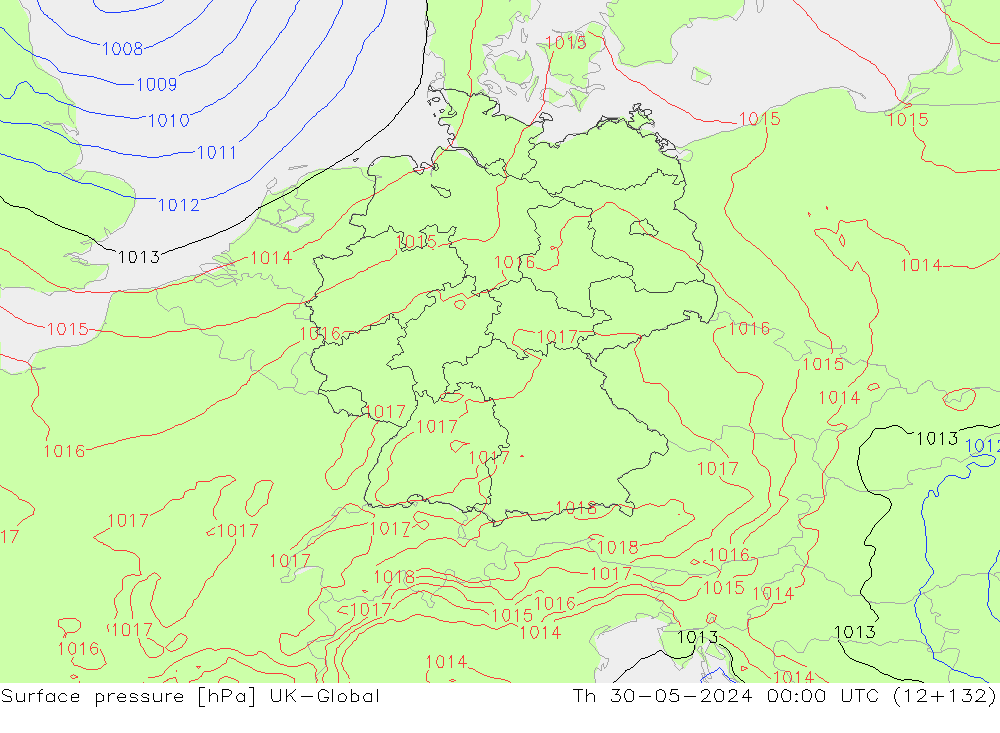 Yer basıncı UK-Global Per 30.05.2024 00 UTC