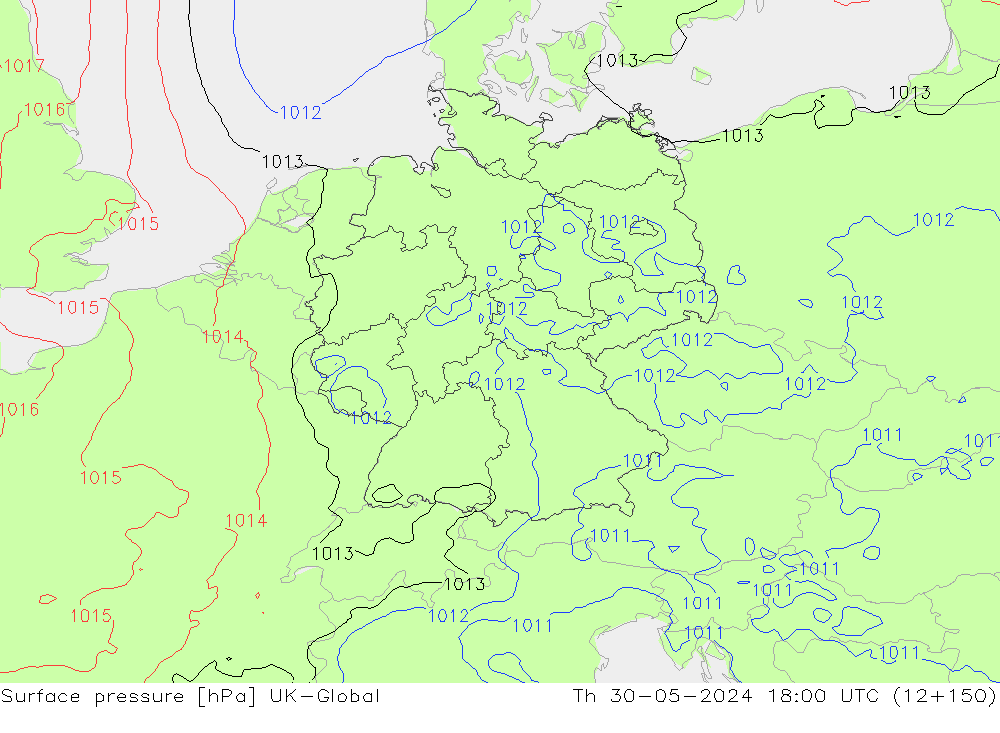 pression de l'air UK-Global jeu 30.05.2024 18 UTC