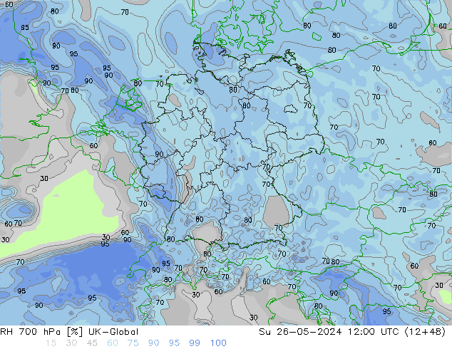 700 hPa Nispi Nem UK-Global Paz 26.05.2024 12 UTC