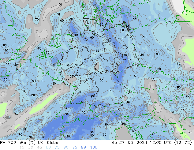 RH 700 hPa UK-Global Mo 27.05.2024 12 UTC