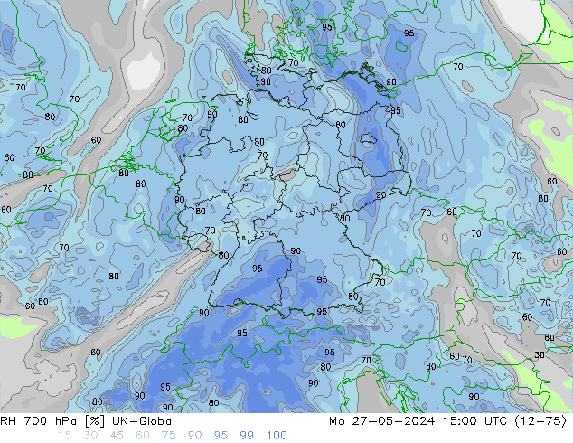 RH 700 hPa UK-Global Mo 27.05.2024 15 UTC