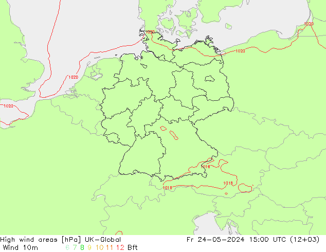 High wind areas UK-Global  24.05.2024 15 UTC