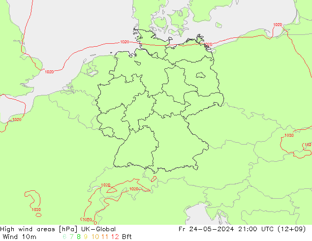 High wind areas UK-Global пт 24.05.2024 21 UTC