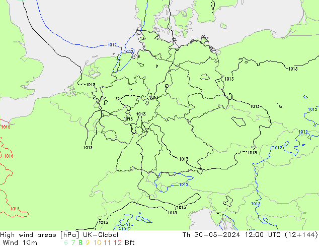 High wind areas UK-Global jeu 30.05.2024 12 UTC