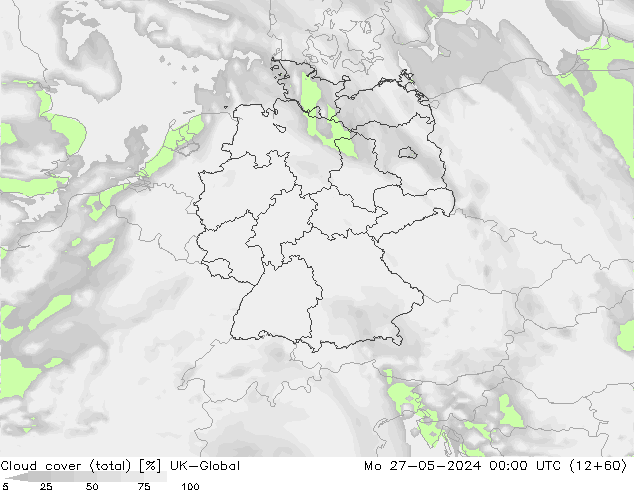 Wolken (gesamt) UK-Global Mo 27.05.2024 00 UTC