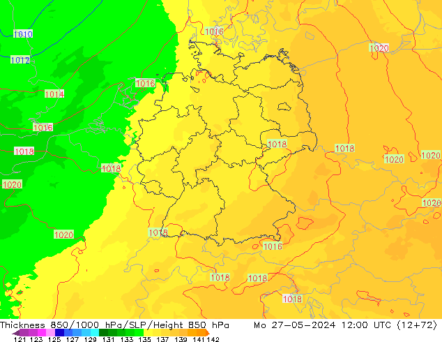 Thck 850-1000 hPa UK-Global Seg 27.05.2024 12 UTC