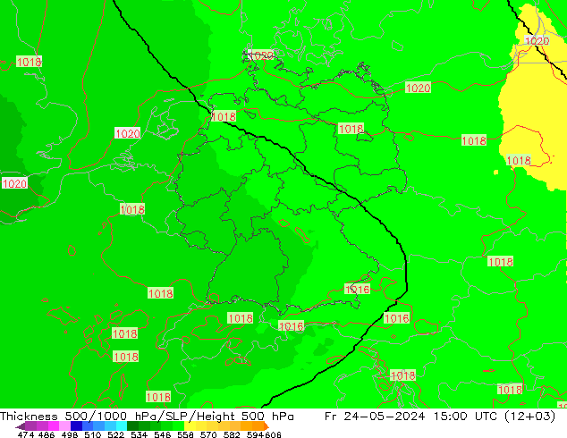 Dikte 500-1000hPa UK-Global vr 24.05.2024 15 UTC