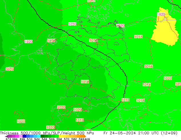 Thck 500-1000hPa UK-Global Sex 24.05.2024 21 UTC