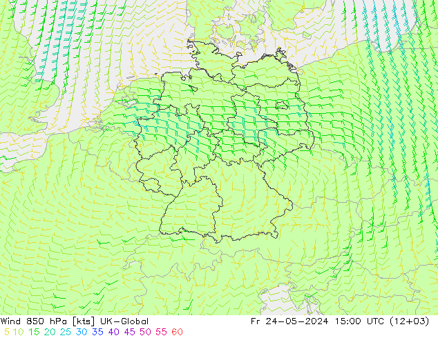 wiatr 850 hPa UK-Global pt. 24.05.2024 15 UTC