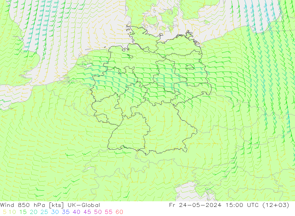  850 hPa UK-Global  24.05.2024 15 UTC