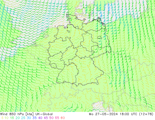  850 hPa UK-Global  27.05.2024 18 UTC